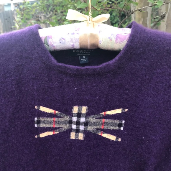 Burberry London Purple Cashmere Sweater - Picture 1 of 5